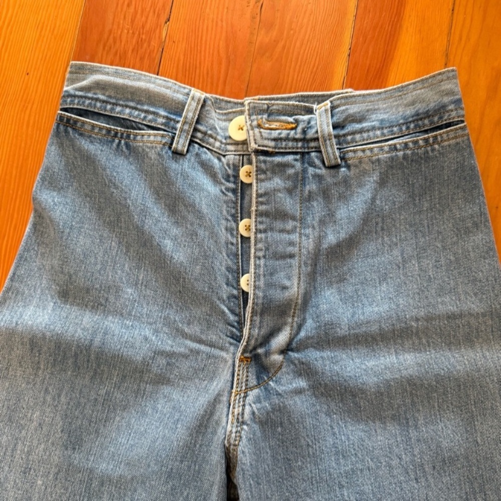 Jesse Kamm Light Blue Denim Sailor Pants - Picture 3 of 11